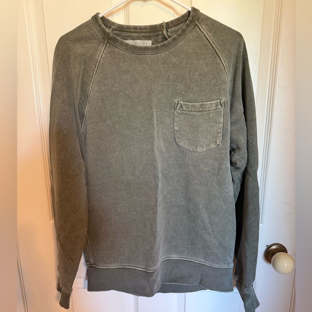 Outerknown Men's Olive Green Crewneck Sweater